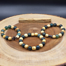 Load image into Gallery viewer, Bracelet - Palo Santo with Green Moss Agate