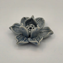 Load image into Gallery viewer, Thai Ceramic Incense Holder – Lotus Flower Design (Various Colors)