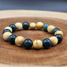 Load image into Gallery viewer, Bracelet - Palo Santo with Green Moss Agate