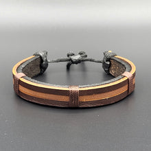 Load image into Gallery viewer, Handcrafted PU Leather Bracelet ~ Striped
