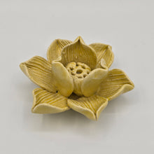 Load image into Gallery viewer, Thai Ceramic Incense Holder – Lotus Flower Design (Various Colors)