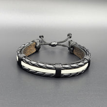 Load image into Gallery viewer, Handcrafted PU Leather Bracelet ~ Striped