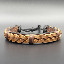 Load image into Gallery viewer, Handcrafted PU Leather Bracelet ~ Braided