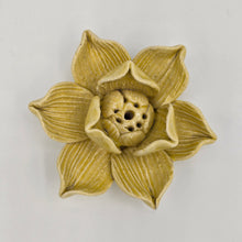 Load image into Gallery viewer, Thai Ceramic Incense Holder – Lotus Flower Design (Various Colors)