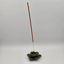 Load image into Gallery viewer, Thai Ceramic Incense Holder – Lotus Flower Design (Various Colors)