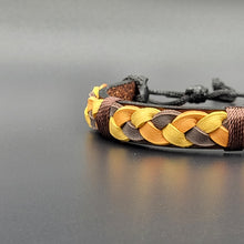 Load image into Gallery viewer, Handcrafted PU Leather Bracelet ~ Braided