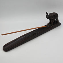 Load image into Gallery viewer, Thai Handcrafted Wooden Incense Holder β Elephant Design