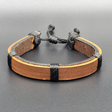 Load image into Gallery viewer, Handcrafted PU Leather Bracelet ~ Striped