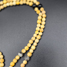 Load image into Gallery viewer, Palo Santo Mala Bead Necklace with Obsidian, Amazonite and Hematite Stones