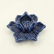 Load image into Gallery viewer, Thai Ceramic Incense Holder – Lotus Flower Design (Various Colors)