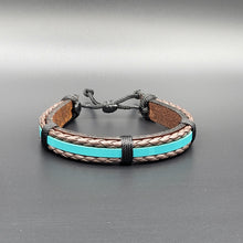 Load image into Gallery viewer, Handcrafted PU Leather Bracelet ~ Striped