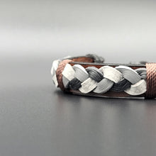 Load image into Gallery viewer, Handcrafted PU Leather Bracelet ~ Braided
