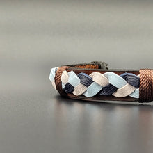 Load image into Gallery viewer, Handcrafted PU Leather Bracelet ~ Braided