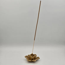 Load image into Gallery viewer, Thai Ceramic Incense Holder – Lotus Flower Design (Various Colors)