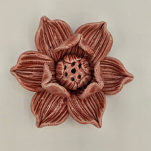 Load image into Gallery viewer, Thai Ceramic Incense Holder – Lotus Flower Design (Various Colors)