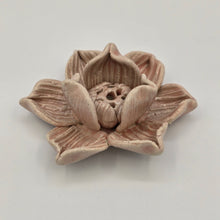 Load image into Gallery viewer, Thai Ceramic Incense Holder – Lotus Flower Design (Various Colors)