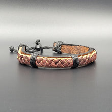 Load image into Gallery viewer, Handcrafted PU Leather Bracelet ~ Braided