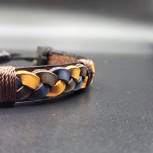 Load image into Gallery viewer, Handcrafted PU Leather Bracelet ~ Braided