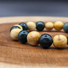 Load image into Gallery viewer, Bracelet - Palo Santo with Green Moss Agate