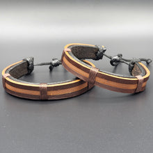 Load image into Gallery viewer, Handcrafted PU Leather Bracelet ~ Striped