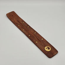 Load image into Gallery viewer, Thai Handcrafted Thin Wooden Incense Holder – Traditional Pattern Design