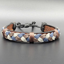 Load image into Gallery viewer, Handcrafted PU Leather Bracelet ~ Braided