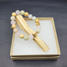 Load image into Gallery viewer, Bracelet - Palo Santo with Rose Quartz &amp; Amazonite Beads
