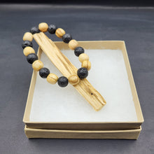 Load image into Gallery viewer, Bracelet - Palo Santo with Lava Beads
