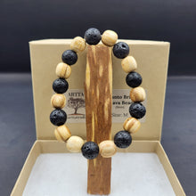 Load image into Gallery viewer, Bracelet - Palo Santo with Lava Beads
