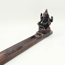 Load image into Gallery viewer, Thai Handcrafted Wooden Incense Holder – Ganesh Design
