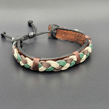 Load image into Gallery viewer, Handcrafted PU Leather Bracelet ~ Braided
