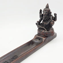 Load image into Gallery viewer, Thai Handcrafted Wooden Incense Holder – Ganesh Design
