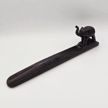 Load image into Gallery viewer, Thai Handcrafted Wooden Incense Holder – Elephant Design
