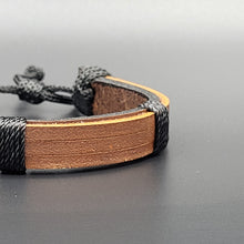 Load image into Gallery viewer, Handcrafted PU Leather Bracelet ~ Striped
