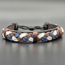 Load image into Gallery viewer, Handcrafted PU Leather Bracelet ~ Braided
