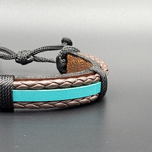 Load image into Gallery viewer, Handcrafted PU Leather Bracelet ~ Striped
