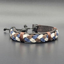 Load image into Gallery viewer, Handcrafted PU Leather Bracelet ~ Braided
