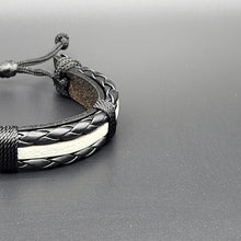 Load image into Gallery viewer, Handcrafted PU Leather Bracelet ~ Striped
