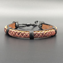 Load image into Gallery viewer, Handcrafted PU Leather Bracelet ~ Braided
