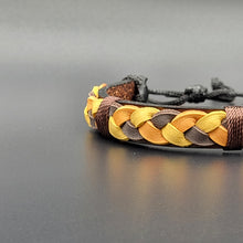 Load image into Gallery viewer, Handcrafted PU Leather Bracelet ~ Braided
