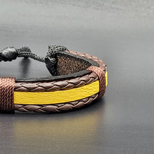 Load image into Gallery viewer, Handcrafted PU Leather Bracelet ~ Striped
