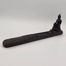 Load image into Gallery viewer, Thai Handcrafted Wooden Incense Holder – Buddha Design
