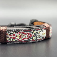 Load image into Gallery viewer, Handcrafted PU Leather Bracelet ~ Traditional Fabric Pattern
