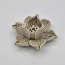 Load image into Gallery viewer, Thai Ceramic Incense Holder – Lotus Flower Design (Various Colors)
