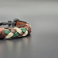 Load image into Gallery viewer, Handcrafted PU Leather Bracelet ~ Braided
