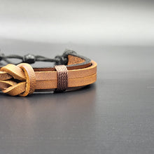 Load image into Gallery viewer, Handcrafted PU Leather Bracelet ~ Knotted
