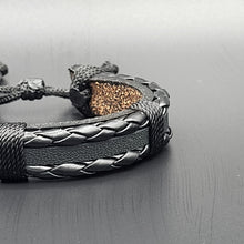 Load image into Gallery viewer, Handcrafted PU Leather Bracelet ~ Striped
