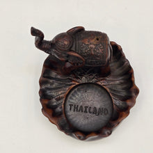 Load image into Gallery viewer, Thai Handcrafted Wooden Incense Holder Plate – Elephant Design
