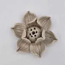 Load image into Gallery viewer, Thai Ceramic Incense Holder – Lotus Flower Design (Various Colors)
