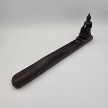 Load image into Gallery viewer, Thai Handcrafted Wooden Incense Holder – Buddha Design

